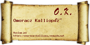 Omoracz Kalliopé névjegykártya